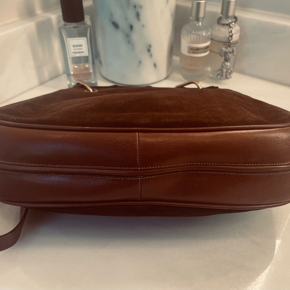 ❌SOLD❌ Authentic Gucci Bolso de hombro Brown Suede and Bamboo Vintage Bag - Picture 11 of 14